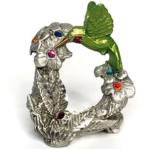 Vintage 1994 Jay Craft Pewter Hummingbird Figurine 2"